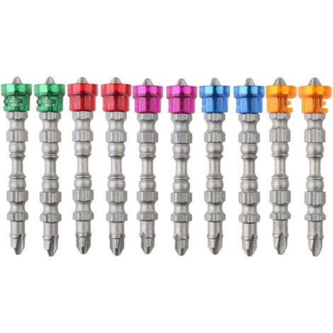 Porte Inserts Magnétique pour Visseuse Double Tête Tournevis Électrique 1/4 Pouce Embouts 65mm Embouts de Tournevis Magnétique Antidérapant pour Installation de Vis de Placoplâtre (1/4)