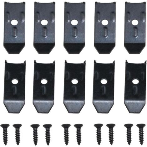 Niveleurs de table avec vis de quincaillerie pour meubles Boucles horizontales pour quincaillerie pour meubles Fixations de table Armoires Tables à manger Vis noires incluses 10 pièces (1/4)