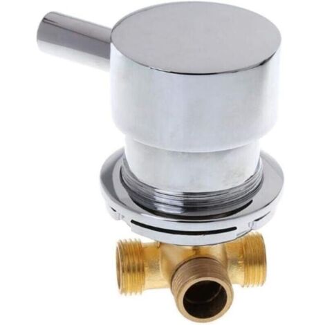 Robinet mélangeur de douche, mitigeur eau chaude/eau froide, robinet à bec 2 en 1 G1/2". (1/4)