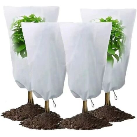 Voile Hivernage Plante, Lot de 2 Housse d'hivernage Plante, 80 x 120cm Housses de Protection pour Plantes contre le froid et le gel (1/4)