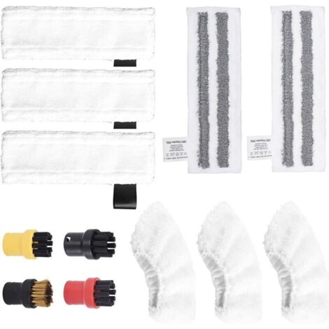 Lot de 12 Lingettes Microfibre pour Nettoyeur Vapeur Kärcher SC1 à SC5 et SV7 (1/4)