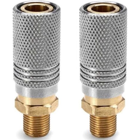 2 PièCes MéTal éTendu PCP Charge Adaptateur Prise 1/8 Outil Accessoires (1/4)