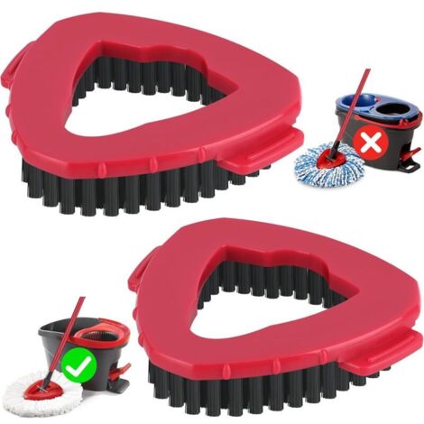 Têtes de brosse de rechange pour balai essoreur à simple rainure O Cedar EasyWrin, base de rechange pour balai essoreur, brosse de nettoyage pour sols, brosse de nettoyage rigide pour carrelage mural (1/4)