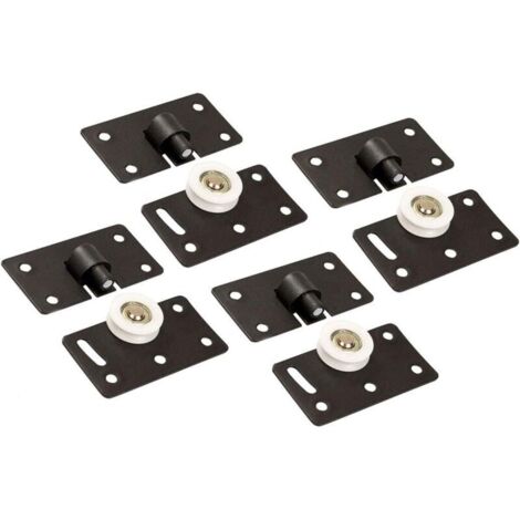 Rouleau de Porte Coulissante,30mm Roue de Roulette en Nylon, Kits Résistants de Panneau de Voie de Vitesse de Coureurs de Porte pour des Meubles Armoire Penderie (4 Paires) (1/4)