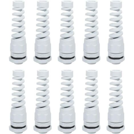 10 Pièces Presse-Étoupe Étanches M12 en Nylon pour Câbles de 3 à 6,5 mm – Fixation Fiable Blanc