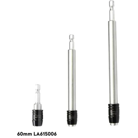 Jeu de 3 adaptateurs porte douille, Porte Embouts Magnétique Extension, Porte-embouts magnétique pour tournevis, Vissage Tournevis Tige Hexagonal, 60mm, 150mm, 300mm (1/3)