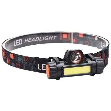 Lampe Frontale , Rechargeable 1200mAh Étanche XPE+COB LED Lampe Frontale pour Adultes Enfants, Lecture, Camping, Randonnée, Pêche, Grenier et Sous-sol，