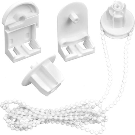 25mm Embrayage Chaîne de Store, Perle Ajustable Store Enrouleur, de Chaîne de Poulie Latérale Kit, Support de Serrage pour Stores Enrouleurs Doubles, Store occultant, Store Fenêtre Enrouleur Chaînette