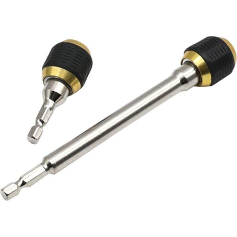 2 pièces hexagonal tige embout adaptateur de foret 60 mm/150 mm, Changer le Porte-Embout, changement rapide convertisseur adaptateur pour tournevis d'extension (1/4)