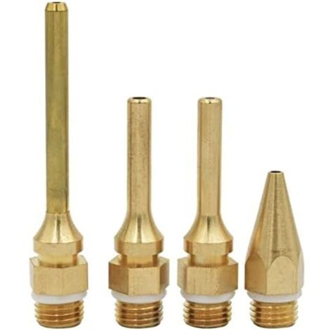 4Pcs Buses de Pistolet Thermofusible, Buse en Cuivre de Pistolet à Colle, Buses Longue de Remplacement Facile à Installer, Bouche Allongée Accessoire d'Outil Pistolet (1/4)