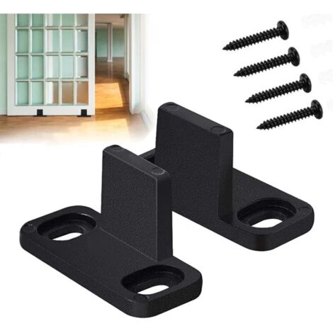Guide de Plancher de Porte 2 Pièces Guide de sol pour Porte Coulissante,Guide de sol Réglable,Porte de Grange Coulissante Réglable pour Porte D'armoire Porte en Bois (1/4)