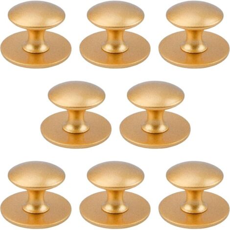 Lot de 8 boutons de placard autocollants instantanés en acier inoxydable pour fenêtres, armoires, placards et tiroirs (1/4)