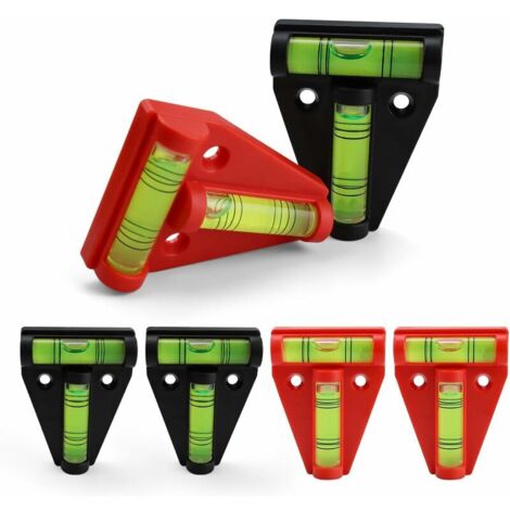Petit Niveau à Bulle, 6 Pièces Niveau à Bulle, Mini Niveau à Bulle, Niveau Camping Car, Mesure Précise, Adapté aux Camping Cars, Caravanes, Camping, Travaux de Chantier