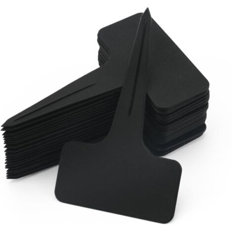 Étiquettes à Planter 120 Pièces, Imperméables 6x10 cm, pour Jardin et Semis, Type T, Noir (1/4)