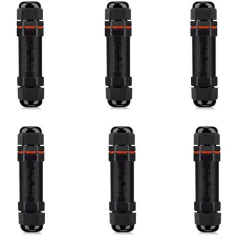 Connecteurs Étanches IP68 3 Fils pour Câbles 2-13 mm – Lot de 6 Boîtes de Dérivation Extérieures