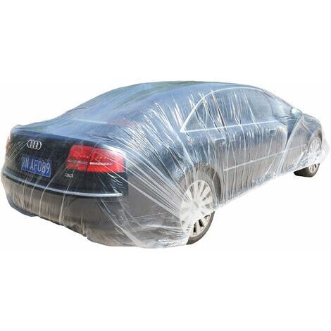 Housse de voiture en plastique, housse de protection imperméable M (1/4)