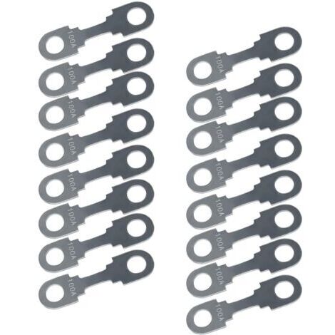 Barres de fusibles plates, fusibles automobiles, fusibles à lames à 16 lames, adaptés aux voitures/camions/camping-cars/motos (100A) (1/4)