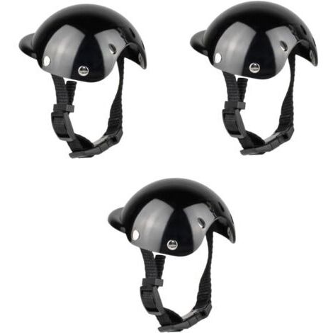 Ensemble de trois pièces spécialement conçu pour les animaux de compagnie de race Chihuahua : casque de vélo, lunettes de sécurité, casque élégant pour chien et casquette pare-chocs. (1/4)
