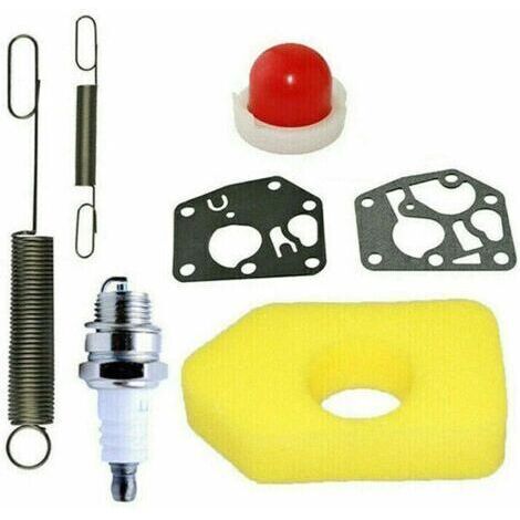Stücke Rasenmäher-Ersatzteile, L7T Zündkerzen, Reglerfedern 692211 691859, 698369 Schaumstoff Luftfilter, Kompatibel mit Briggs & Stratton 4216 5088 5099 (1/4)