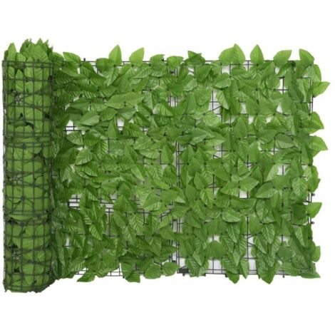 Paravent de balcon, brise-vue avec feuillage vert, 400 x 75 cm, GHJ72311 (1/4)