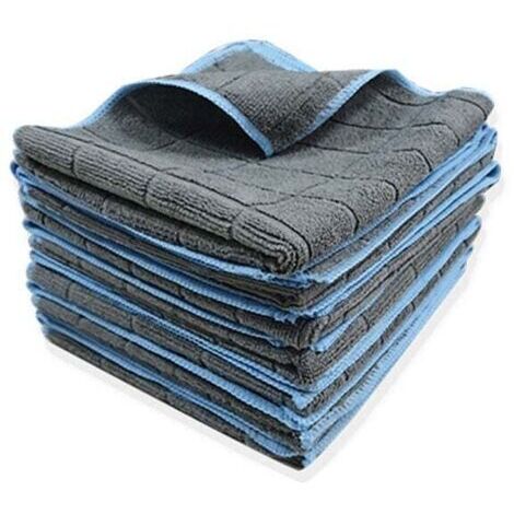 Lot de 3 chiffons de nettoyage en microfibre, 380 g/m² – non pelucheux, sans traces d'eau – nettoient efficacement les vitres et diverses surfaces – 40 x 40 cm (1/4)