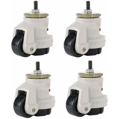 Quatre roulettes robustes en nylon, adaptées aux garages, établis, chevalets et meubles. (1/4)