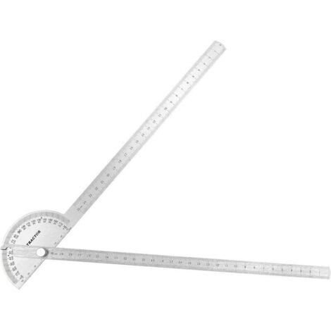 0-180 Degrés Rapporteur d'angle à Tête Ronde, Multifonctionnel En Acier Inoxydable Protractor Angle, Rapporteur D'angle tête Ronde Ingénieur Protractor pour Peinture Dessin