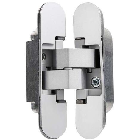 Charnière invisible pour portes, Lot de 2 charnières invisibles pour portes lourdes, charge de 40 kg, ouverture de 180º, zamak