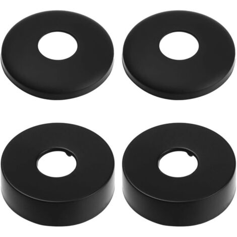 Rosace Robinet, Rosace Mitigeur Douche, 4 Noir De Cache Tuyau en Acier Inoxydable,Rosace Radiateur - Rosace pour Robinets De Douche, Robinets, Radiateurs