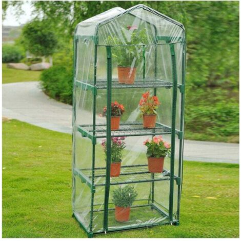 GABRIELLE Housse De Serre À En Pvc - Housse De Rechange Pour Mini Serre De Jardin Pour Intérieur Ou Extérieur (Support En Fer Non Inclus)69x49x155cm (1/5)