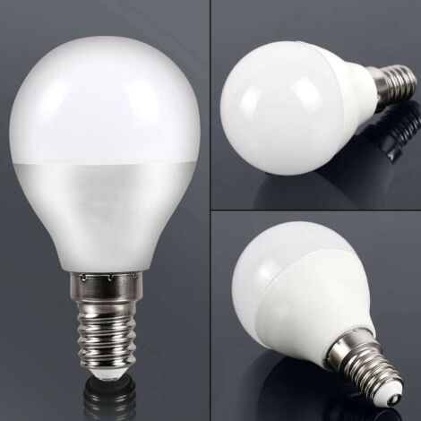 Lot de 6 Ampoule LED E14 7W Équivalent 60W Incandescence 806lm, Blanc Froid 6500K, Ampoule Ronde P45 Petit Culot à Vis, Non Dimmable. [Classe énergétique F] (1/5)