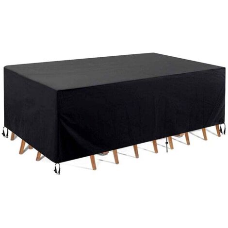 GABRIELLE Housse Salon de Jardin,Housse de Table Jardin Rectangulaire,Couverture de Protection Meubles Bâche Salon de Jardin Imperméable Anti-UV,420D Tissu Oxford Bache Table Exterieur (250 x 200 x 80 (1/5)
