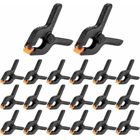 Lot de 20 pinces à ressort 2 pouces – Nylon durable – Poignées ergonomiques – Dentelures antidérapantes pour serrage renforcé (1/7)