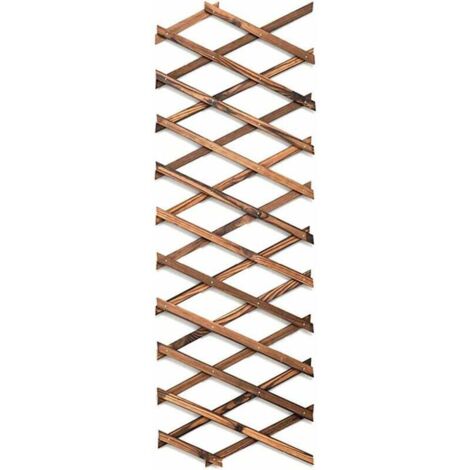 Treillis extensible en bois pour plantes grimpantes – Dimensions ajustables 100x41cm à 200x30cm – Décoration murale pour terrasse et jardin