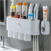 Toothbrush Cup Holder, Freestanding Storage Set, Bathroom Wall Mounted Toothbrush Holder
