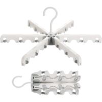 Heavy Duty Plastic Hangers, 18 Lined Garment Racks. Non-slip. Space saving, 360° swivel hook, suitable for towels, clothes, etc. Gray