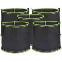 5Pcs Gallon Non-woven Plant Bag 17.7 Liter Reusable Plant Grow Bag Potato Bag Handled Plant Bag for Potatoes, Tomatoes and Strawberries