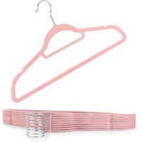 Set of 10 non-slip coat hangers, velvet look - premium space-saving hangers.