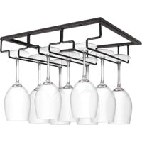 3 Tier Stainless Steel Wine Tumbler Holder Table Decor for Bar or Kitchen Black