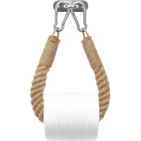 Toilet Paper Holder, Hemp Rope Towel Holder for Bathroom and Kitchen Bathroom Paper Holder Toilet Roll Holder (Yellow)