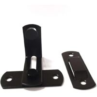 Black Stainless Steel Latch 90 Degree Large Specialized Door Lock Barn Door Right Angle Lock Folding Door Lock Curved Door Buckle