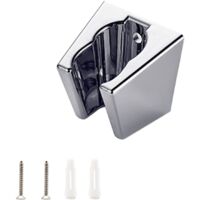Silver Shower Holder, Shower Head Holders, Wall Mount Shower Holder with Screws, Two Card Slots, Compatible with Most Shower Nozzles