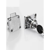Office Drawer Lock, 2 Pcs Cabinet Lock Zinc Alloy Cylindrical Cam Lock Office Cabinet Lock Furniture Door Cabinet Mailbox Silver