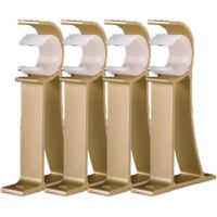 Aluminum Alloy Single Hole Curtain Rod Brackets Curtain Rod Ceiling Mount Ceiling Bracket for Curtain Rods for Showers,Curtain Rods Over Doors (4 Pieces)