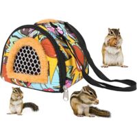 Pet Carrier Bag, Hamster Carrier Nest with Nylon Straps, Warm Breathable Pet Tent, Foldable Zipper Pet Carrier Bag