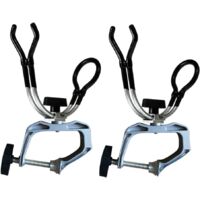 2 Pack Solid Aluminum Alloy Fishing Rod Holders, Up to 5cm 360 degree rotation