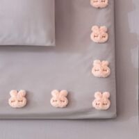 Rabbit Shaped Bed Sheet Clips, Non-Slip Fitted Quilt Sheet Holder Clip, Bed Sheet Clips Set, Socks Mattress Fixing Fixer (Gray 16pcs)