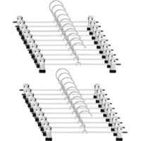 20 Pack Hangers, with Clips, Metal, Space Saving, Ultra-Thin, Stainless Steel Hangers for Skirts, Pants, Jeans and More