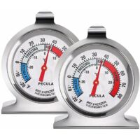 2Pcs Refrigerator Thermometer, -20-80°F, Classic Fridge Thermometer Large Dial with Red Indicator Thermometer for Freezer Refrigerator Cooler