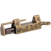 vintage chinese lock engraving antique door lock decorative lock with key for jewelry box drawer